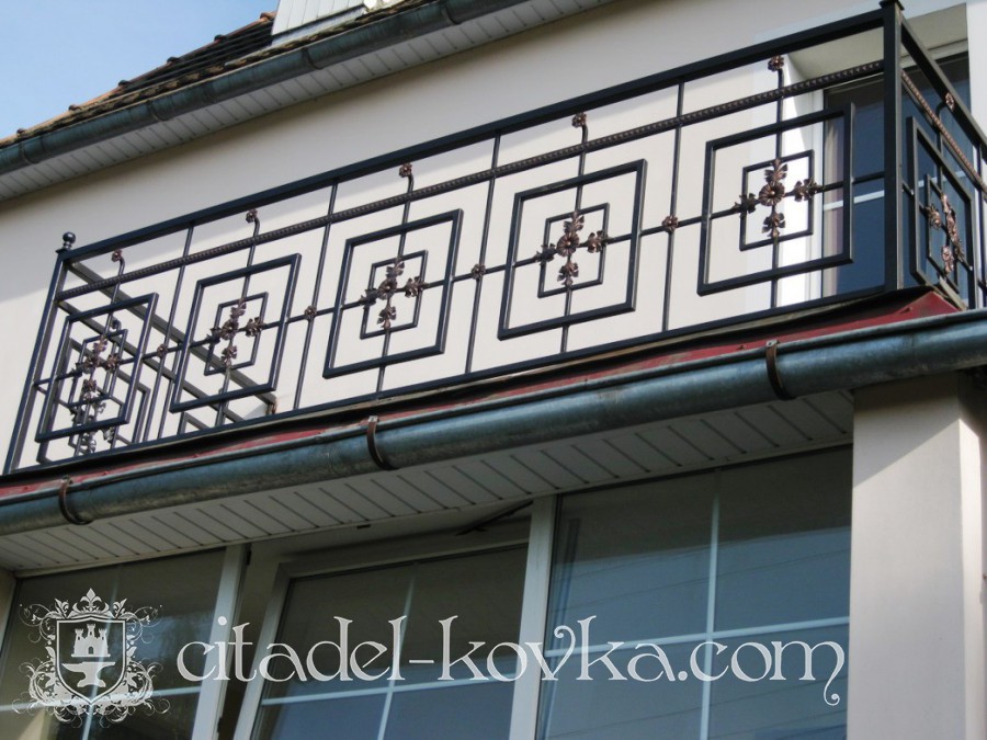 Кованый балкон «Кубизм» фотография 1
