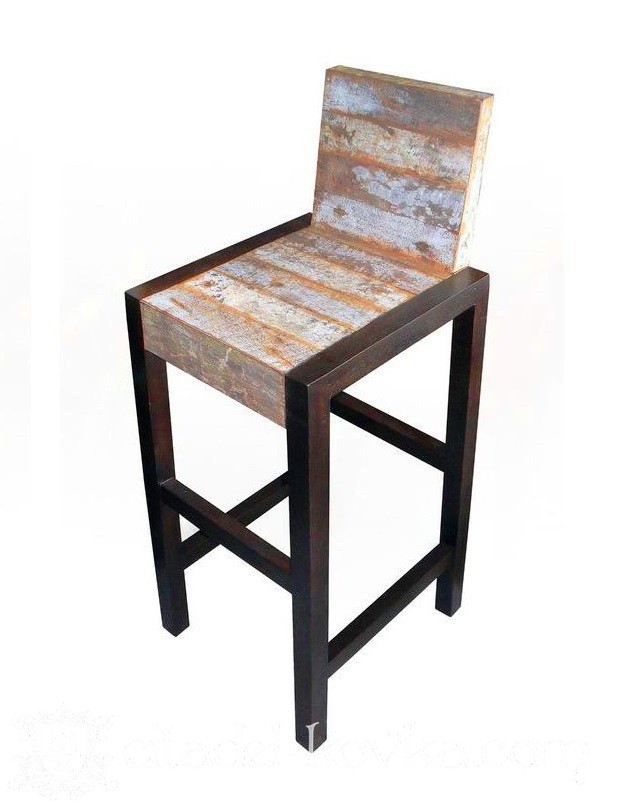 Барный стул с короткой спинкой фотография 1