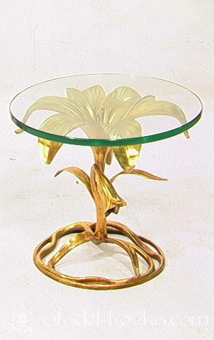 Кофейный стол кованый «Королевская лилия» фотография 1