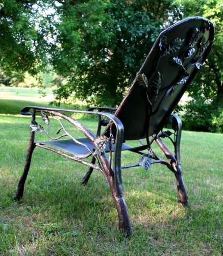Кованое кресло для сада Дуб