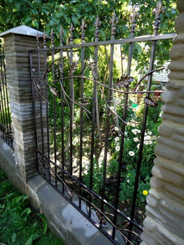 Забор с дубовыми листьями фотография 9