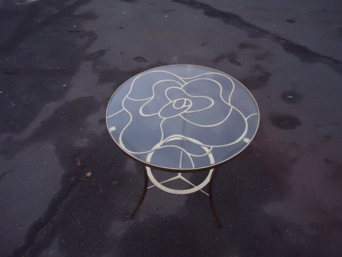 Кованый кофейный столик «Роза» фотография 4