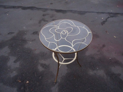 Кованый кофейный столик «Роза» фотография 3