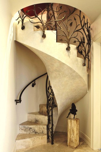 Винтовая лестница кованая Санторини