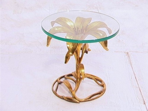 Кофейный стол кованый «Королевская лилия» фотография 3